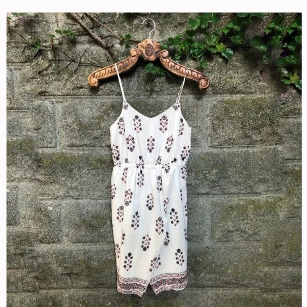 Madewell Silk Ivory Faux Wrap Cami Mini Dress